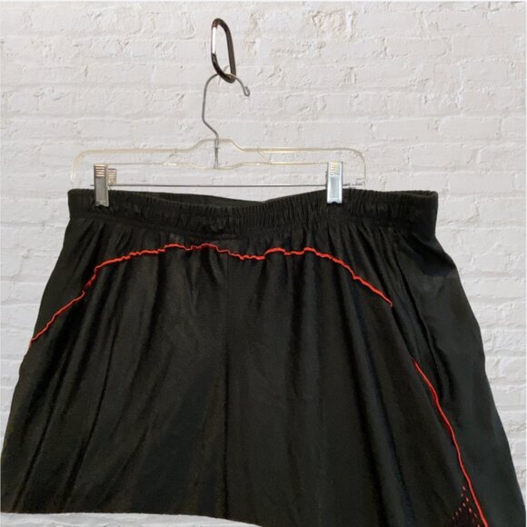 CONVERSION PERFORMANCE -- Workout Shorts, Large Man's, Black/Red Trim, Elastic - Picture 5 of 9